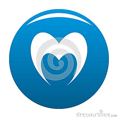 Prophetic heart icon blue Cartoon Illustration