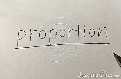 Proportion Stock Photo