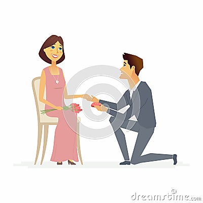 Proposal - cartoon people characters isolated illustration Vector Illustration