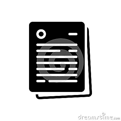 Black solid icon for Proposals, offer and motion Vector Illustration