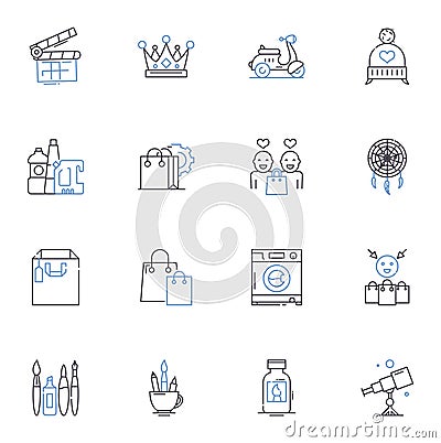 Proprietor line icons collection. Business-owner, Entrepreneur, Manager, Founder, Owner, Boss, Creator vector and linear Stock Photo
