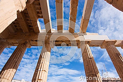 The Propylaea's roof Stock Photo