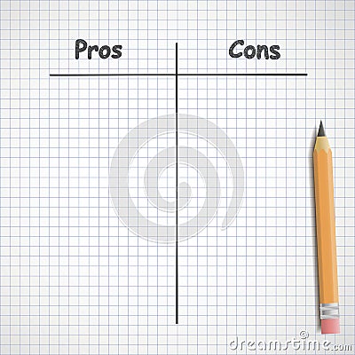 Pros and cons Vector Illustration