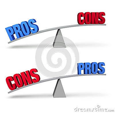 Pros and Cons Set Stock Photo