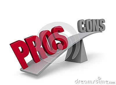 Pros Outweigh Cons Stock Photo