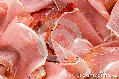 Prosciutto di Parma or Parma Ham. Window Light. Soft Focus Stock Photo