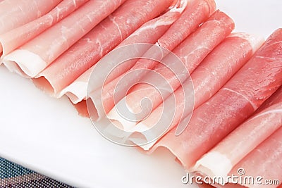 Prosciutto Italian Parma cured ham Stock Photo