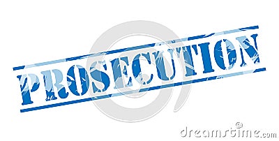 Prosecution blue stamp Stock Photo