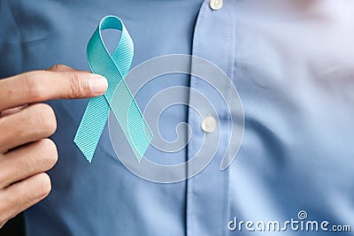 Blue Prostate Cancer Awareness Stock Photo