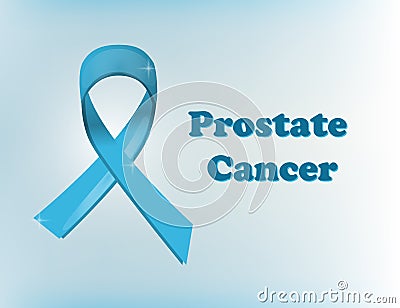 Prostate Cancer Blue Awareness Ribbon Background. World Prostate Cancer Day concept. In healthcare concept. Prostate cancer awaren Vector Illustration