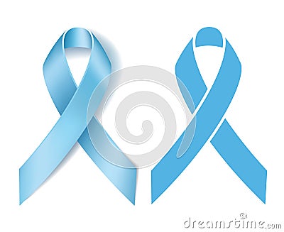 Prostate cancer ribbon awareness Vector Illustration