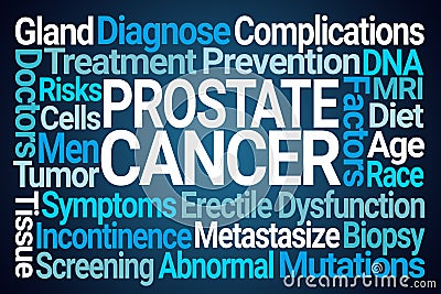 Prostate Cancer Word Cloud Stock Photo