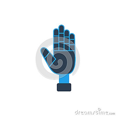 Prosthetic Arms vector icon, Artificial hand icon, Vector and Illustration Vector Illustration