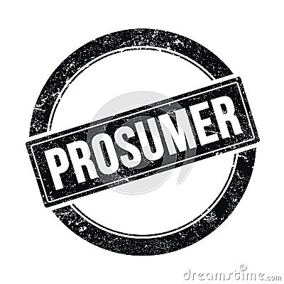 PROSUMER text on black grungy round stamp Stock Photo