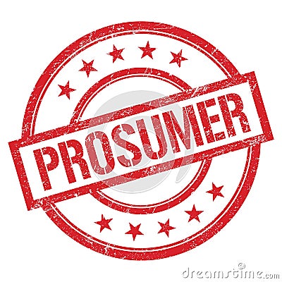 PROSUMER text written on red vintage stamp Stock Photo