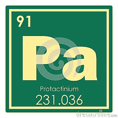 Protactinium chemical element Stock Photo