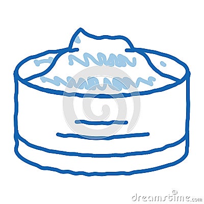 Protect Cream Container doodle icon hand drawn illustration Vector Illustration