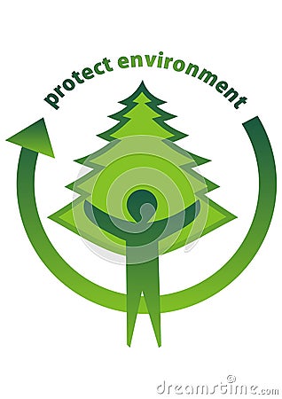Protect the environment logo Vector Illustration