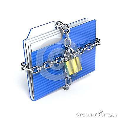 Protect folder Cartoon Illustration