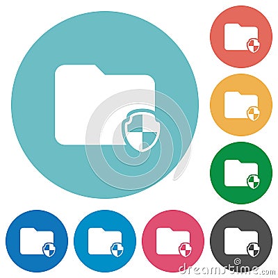 Protect folder flat icons Stock Photo