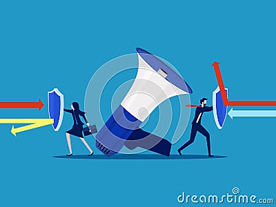 Protect marketing information or business secret Vector Illustration