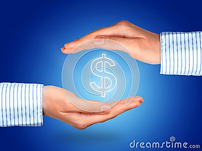 Protect money Stock Photo