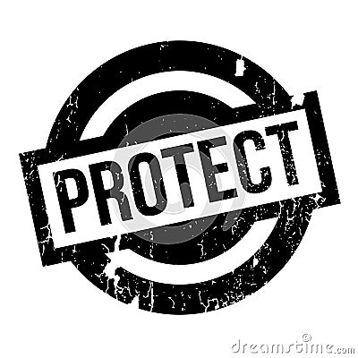 Protect rubber stamp Vector Illustration