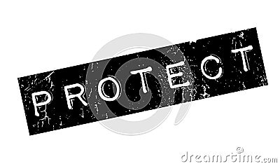 Protect rubber stamp Vector Illustration