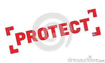 Protect rubber stamp Vector Illustration