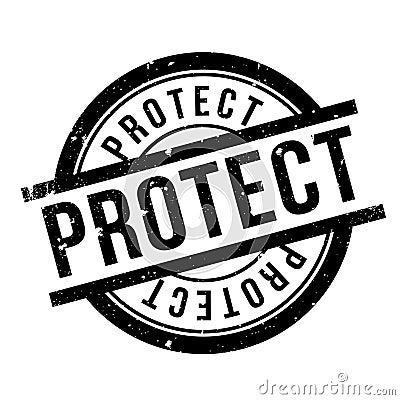 Protect rubber stamp Vector Illustration