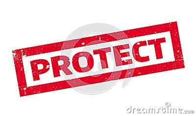 Protect rubber stamp Vector Illustration