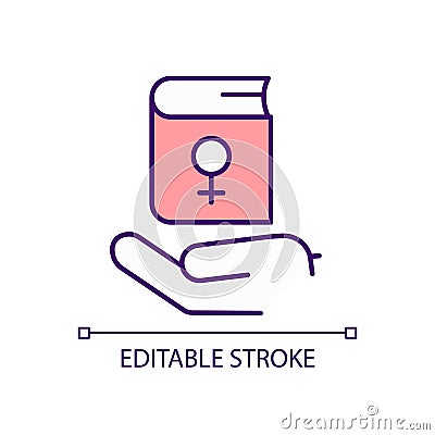 Protect women rights RGB color icon Vector Illustration