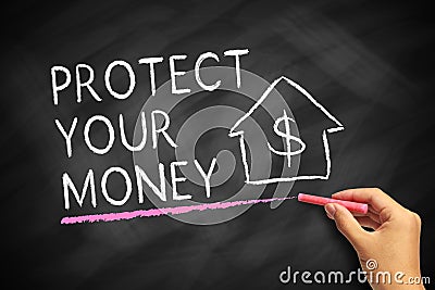 Protect your money Stock Photo