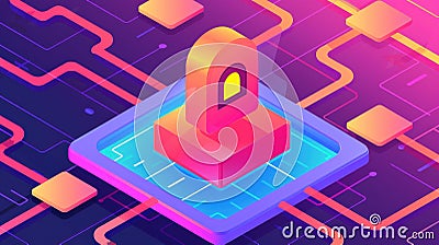 Protect your personal data with strong encryption and secure access solutions. Stay safe online with robust information security Stock Photo