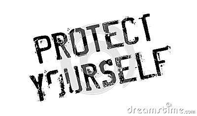 Protect Yourself rubber stamp Vector Illustration