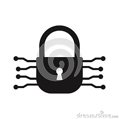 Protected connection Glyph with background Vector icon which can easily modify or edit Stock Photo