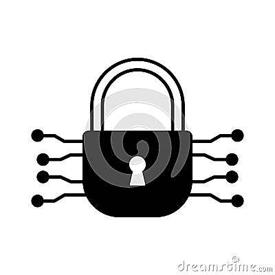 Protected connection half glyph vector icon which can easily modify or edit Vector Illustration