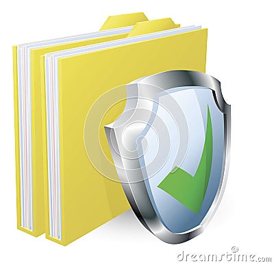 Protected folder document concept Vector Illustration