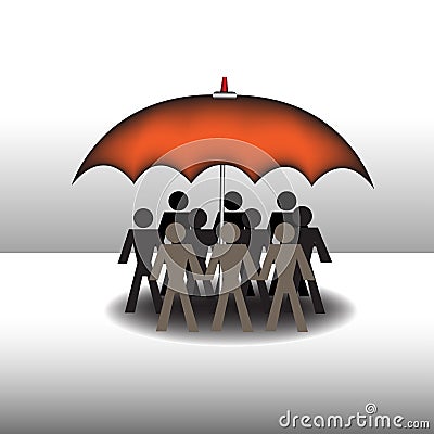 Protected group Vector Illustration