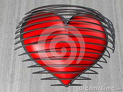 Protected heart Stock Photo