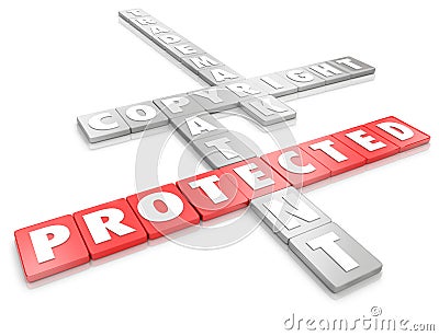 Protected Intellectual Property Legal Copyright Trademark Patent Stock Photo