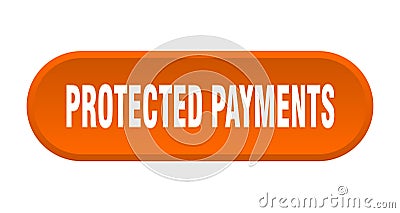 protected payments button Vector Illustration