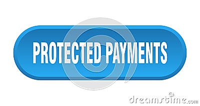 protected payments button Vector Illustration