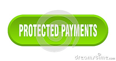 protected payments button Vector Illustration
