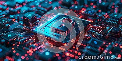 Protecting digital data with secure login verification against cyber attacks and breaches. Concept Stock Photo