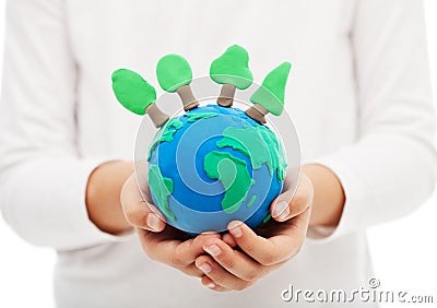 Protecting the forests and ecology concept Stock Photo