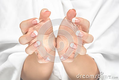 Protecting hands. Stock Photo