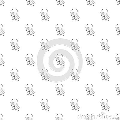 Protecting player pattern vector seamless Vector Illustration