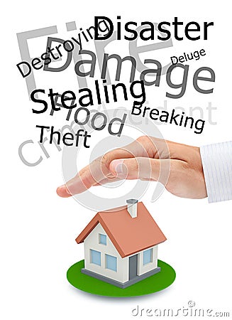 Protecting of your real estate Stock Photo