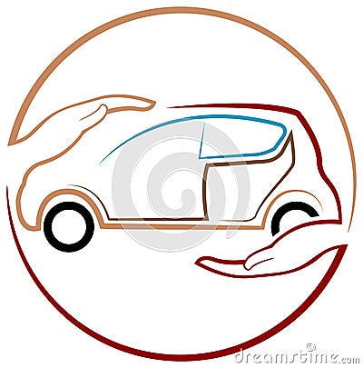 Protection of car Vector Illustration